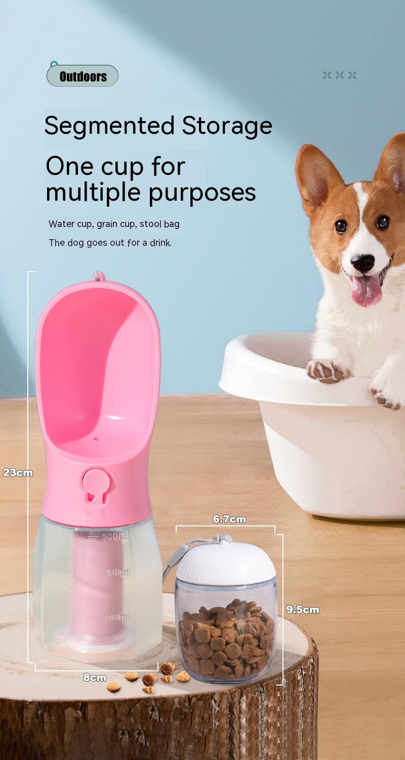 Dog Water Cup Drinking Food Garbage Bag Three-in-one Portable Small Multi-functional Pet Cups Pets Supplies